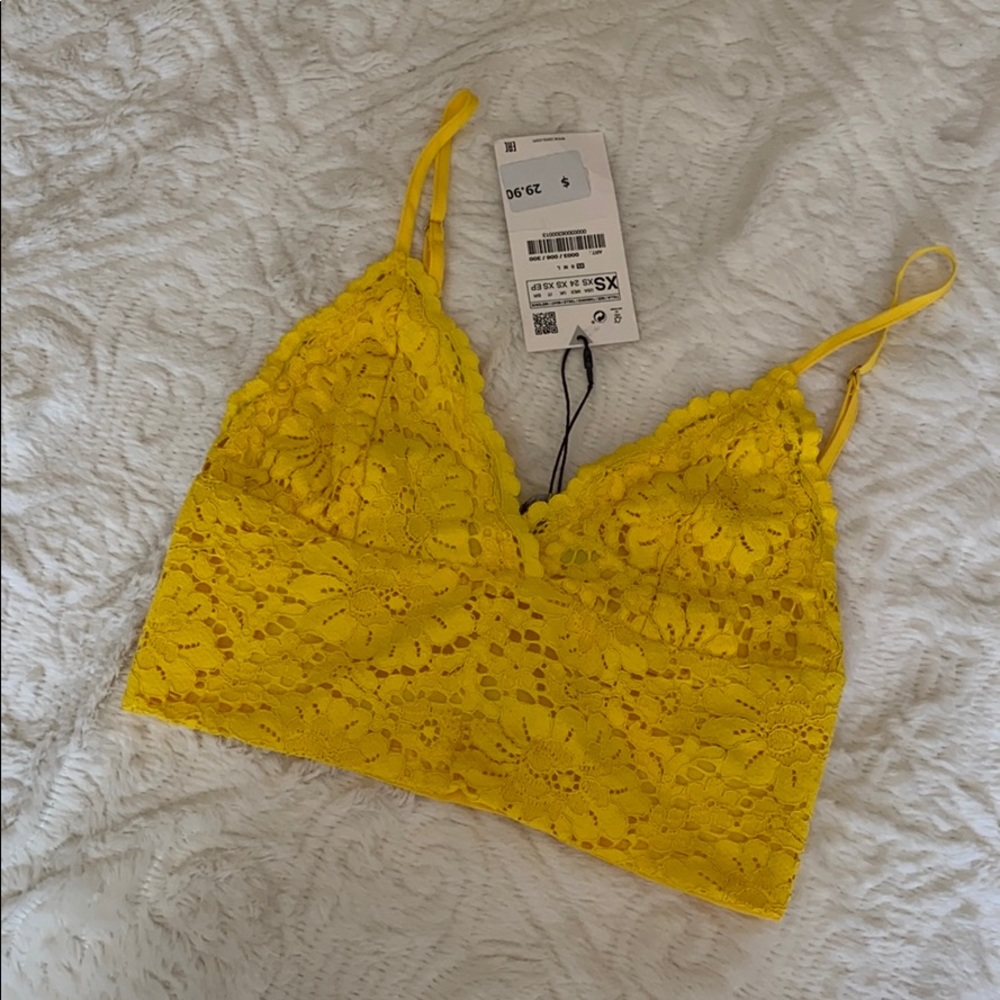Zara Lace crop top